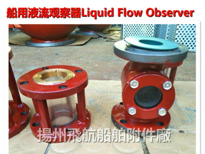 Marine fluid flow observer, liquid flow observation mirror