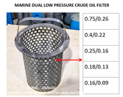 A50 STRAIGHT THROUGH LOW PRESSURE COARSE OIL FILTER, STRAIGHT THROUGH DOUBLE LOW PRESSURE COARSE OIL FILTER 0.25/0.16