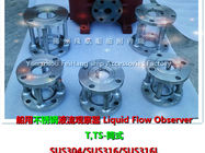 Marine fluid flow observer, liquid flow observation mirror