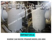IMPA872014-JIS 10K-10K-400A- LB-TYPE host sea water pump inlet right angle cylindrical sea water filter