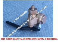 Forehead tank gate valve type sounding self-closing valve, gate valve type self-closing measuring pipe head 37NF-50A