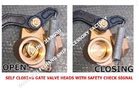 Forehead tank gate valve type sounding self-closing valve, gate valve type self-closing measuring pipe head 37NF-50A