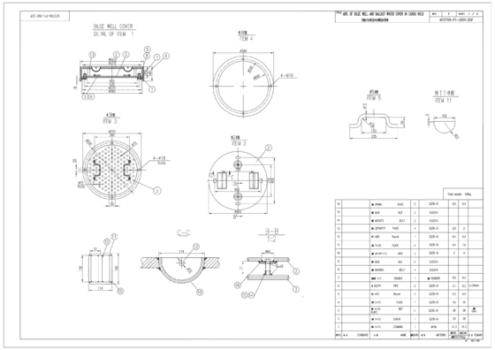 Marine Sewage Trap Cover Plate - Ballast Trap Cover Plate Cb*3189-83