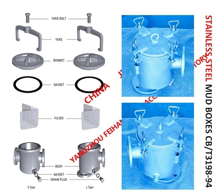 RIGHT ANGLE MUD BOX, STAINLESS STEEL RIGHT ANGLE MUD BOX, MARINE STAINLESS STEEL RIGHT ANGLE MUD BOX MODEL:BS80 CB/T3198