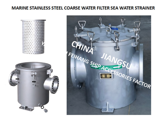 Stainless Steel Suction Coarse Water Filter For Bilge Fire Pump Inlet Model: As300s Cb/T497-2012