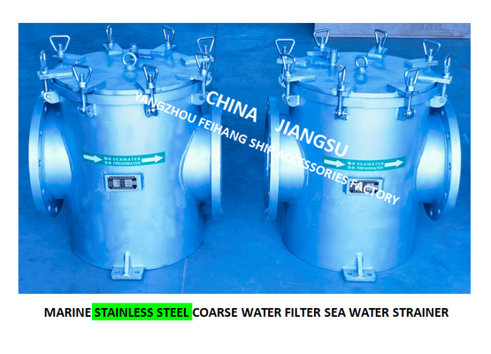 Stainless Steel Suction Coarse Water Filter For Bilge Fire Pump Inlet Model: As300s Cb/T497-2012