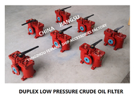 DOUPLEX OIL STRAINER-DOUBLE OIL FILTER  BODY MATERIAL - CAST IRON CARTRIDGE MATERIAL - STAINLESS STEEL