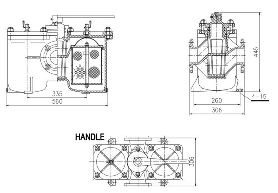 DOUBLE OIL FILTER AT THE OUTLET OF LUBRICATING OIL SEPARATOR, DOUBLE COARSE OIL FILTER MODEL: A40-0.75/0.26 CB / T425-94