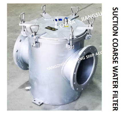 RIGHT ANGLE SUCTION COARSE WATER FILTER FOR BALLAST FIRE FIGHTING SYSTEM BLS250 CB / T497-2012 BODY CARBON STEEL GALVANI