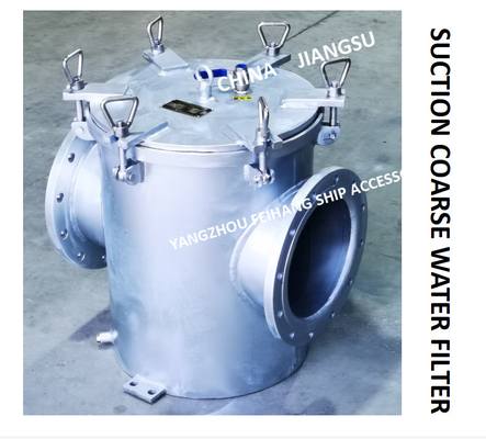 RIGHT ANGLE SUCTION COARSE WATER FILTER FOR BALLAST FIRE FIGHTING SYSTEM BLS250 CB / T497-2012 BODY CARBON STEEL GALVANI