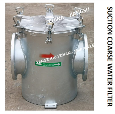 RIGHT ANGLE SUCTION COARSE WATER FILTER FOR BALLAST FIRE FIGHTING SYSTEM BLS250 CB / T497-2012 BODY CARBON STEEL GALVANI