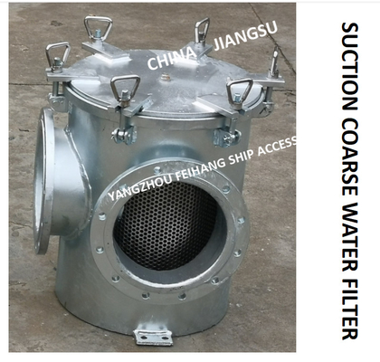 RIGHT ANGLE SUCTION COARSE WATER FILTER FOR BALLAST FIRE FIGHTING SYSTEM BLS250 CB / T497-2012 BODY CARBON STEEL GALVANI