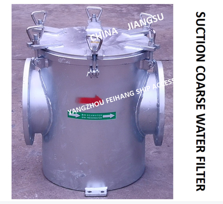 RIGHT ANGLE SUCTION COARSE WATER FILTER FOR BALLAST FIRE FIGHTING SYSTEM BLS250 CB / T497-2012 BODY CARBON STEEL GALVANI