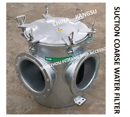 RIGHT ANGLE SUCTION COARSE WATER FILTER FOR BALLAST FIRE FIGHTING SYSTEM BLS250 CB / T497-2012 BODY CARBON STEEL GALVANI