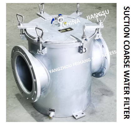 FRESH WATER PUMP INLET RIGHT ANGLE MARINE SUCTION COARSE WATER FILTER MODEL: BRS250 CB / T497-2012 CARBON STEEL HOT GALV