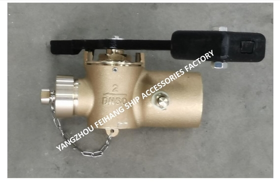 SELF-CLOSING VALVE FOR TANK SOUNDING. WITH VENT VALVE. MODEL-FH-50A  MATERIAL - BRONZE