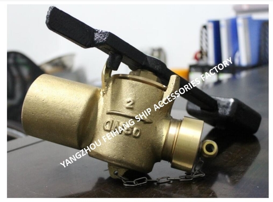 SELF-CLOSING VALVE FOR TANK SOUNDING. WITH VENT VALVE. MODEL-FH-40A  MATERIAL - BRONZE