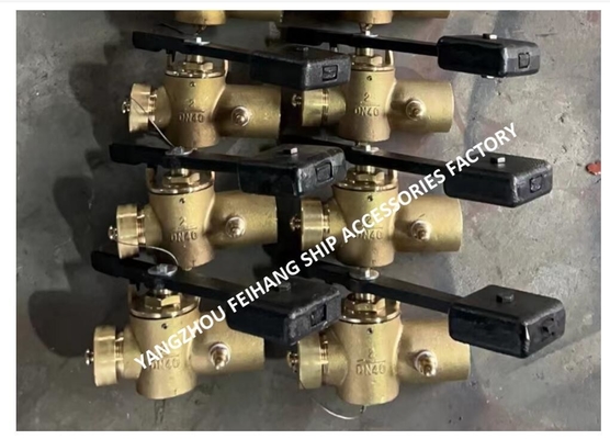 SELF-CLOSING VALVE FOR TANK SOUNDING. WITH VENT VALVE. MODEL-FH-50A  MATERIAL - BRONZE