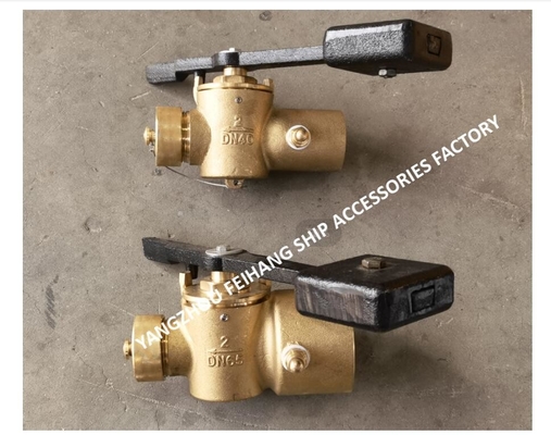 SELF-CLOSING VALVE FOR TANK SOUNDING. WITH VENT VALVE. MODEL-FH-40A  MATERIAL - BRONZE