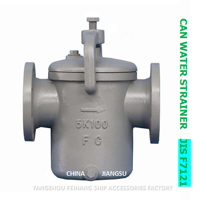 5K-100A CAN WATER FILTERS-IMPA 872007 MARINE CAN WATER STRAINER S-TYPE JIS F7121 BODY-CAST IRON FILTER-STAINLESS STEEL