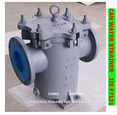 IMPA872009 JIS 5K-150A CAN WATER STRAINER JIS 5K-150A CAN WATER STRAINERS MARINE CAN WATER FILTERS  BODY - CAST IRON FIL