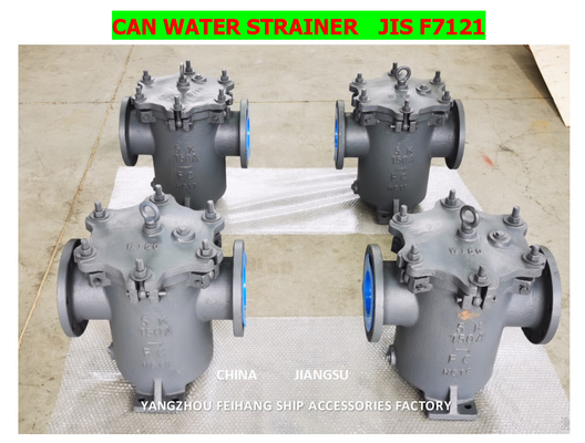 JIS 5K-200A CAN WATER STRAINERS MARINE CAN WATER FILTERS S-TYPE JISF 7121BODY - CAST IRON FILTER CARTRIDGE - STAINLESS S