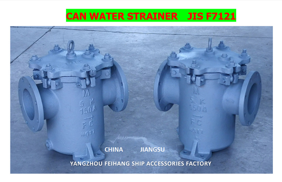 IMPA872009 JIS 5K-150A CAN WATER STRAINER JIS 5K-150A CAN WATER STRAINERS MARINE CAN WATER FILTERS  BODY - CAST IRON FIL