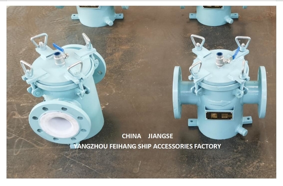 Seawater Suction Filter AS80 CB/T497-2012 Lined With PTFE  Body Material: Carbon Steel Filter Cartridge Material: Stainl