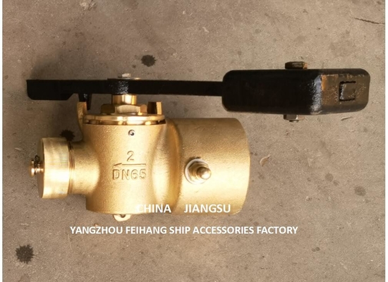 fH-DN65 CB/T3778-1999 Marine Sounding Self-Closing Valve For Anchor Chain Cabin Material-Bronze With Counterweight