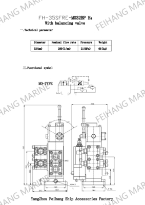 35SFRE-MO32BP-H4 Control Valve For The Hydraulic Which Technical Data