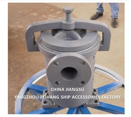 MARINE SINGLE OIL FILTER BODY CAST IRON WITH STAINLESS STEEL FILTER ELEMENT MODEL 5K-50A S-TYPE JIS F7209