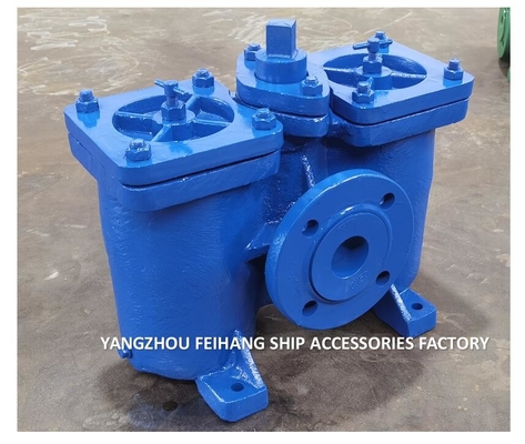 Duplex Oil Filter & Double Oil Strainers Model AS16050 CB/T425 Cast Iron Body With Stainless Steel Filter Element