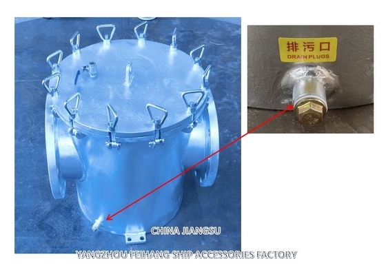 Carbon Steel Sea Water Filter For Ship  Use Model:AS250 CB/T497-2012 With Stainless Steel Filter Element