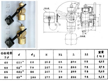 High quality marine sounding self closing valve, self closing measuring tube head