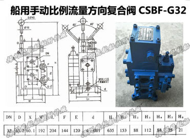 Marine manual proportional flow direction compound valve type CSBF-G32-M (middle position