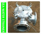 Flying B type right angle seawater filter, right angle type suction coarse water filter.