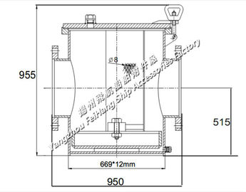 Main sea water pump inlet seawater filter / auxiliary machine sea water pump inlet seawater filter AS400 CB/T497-1994