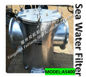 Main sea water pump inlet seawater filter / auxiliary machine sea water pump inlet seawater filter AS400 CB/T497-1994