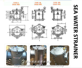 Bulk seawater pump inlet sea water filter / ice machine seawater pump inlet seawater filter AS400 CB/T497-1994