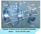 Auxiliary machine sea water pump imported stainless steel sea water filter A125 CBM1061-1981