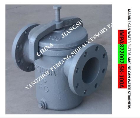 Can Water Filter marine flange cast iron straight-through cylindrical sea water filter 5K-100A S-TYPE The materials of e