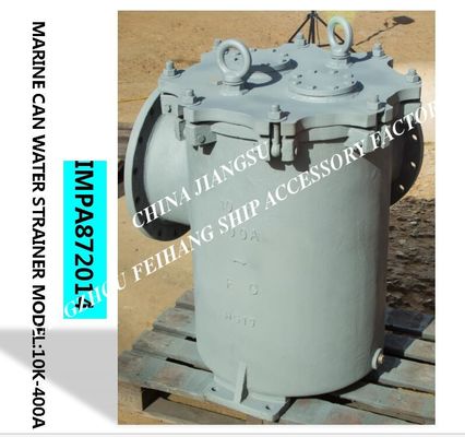 IMPA872014-JIS 10K-400A LB-TYPE Japanese standard cast iron sea water filter, bilge fire pump inlet right-angle cylindri