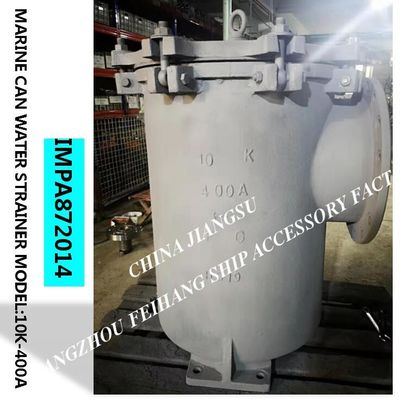 IMPA872014-JIS 10K-400A LB-TYPE Japanese standard cast iron sea water filter, bilge fire pump inlet right-angle cylindri