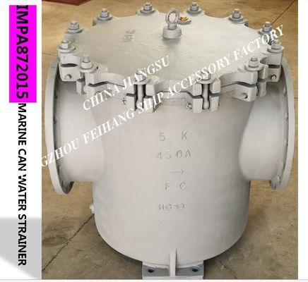 Can Water Filter marine flange cast iron straight-through cylindrical sea water filter 5K-450A S-TYPE The materials of e