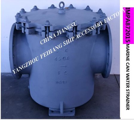 Can Water Filter marine flange cast iron straight-through cylindrical sea water filter 5K-450A S-TYPE The materials of e