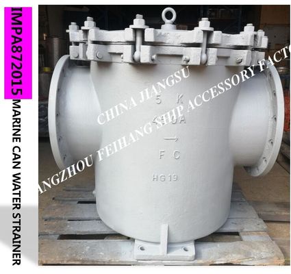 Can Water Filter marine flange cast iron straight-through cylindrical sea water filter 5K-450A S-TYPE The materials of e