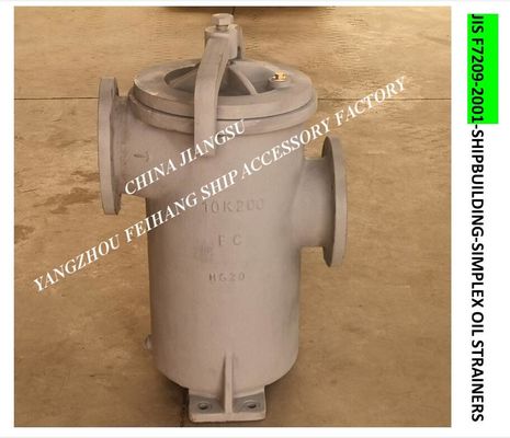 O. DELIVERY PUMP SUCTION SIMPLEX OIL STRAINERS 10K-200A S-TYPE JIS F7209-2001