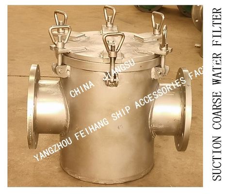 Q235-A CARBON STEEL GALVANIZED COARSE WATER FILTER AS150 CB/T497-1994 FOR SEA WATER COOLING SYSTEM