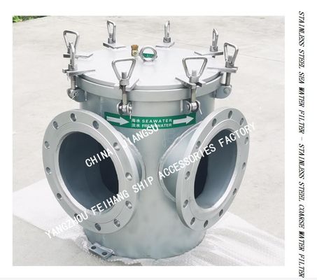 Right Angle Stainless Steel Sea  Water Filter For Marine Seawater Cooling System Model:BLS250 CB/T497-2012