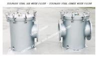 STRAIGHT THROUGH STAINLESS STEEL SEA WATER FILTER AS250 CB/T497-2012 FOR LOW SUBMARINE DOOR